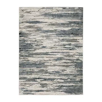 Covington Home Caracas Distressed Layers 39"x60" Indoor Rectangular Accent Rug In Blue
