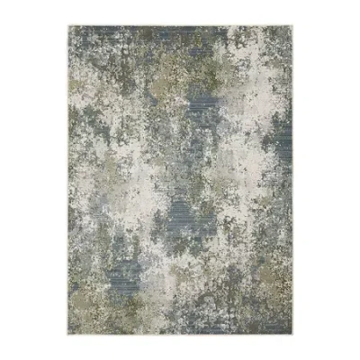 Covington Home Caracas Distressed Stone 39"x60" Indoor Rectangular Accent Rug In Blue