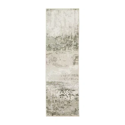 Covington Home Caracas Marbled Abstract 27"x90" Indoor Rectangular Runner In Sand
