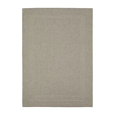 Covington Home Carina Textured Border 39"x60" Indoor Outdoor Rectangular Accent Rug In Gray