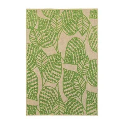 Covington Home Celestia Mixed Pile Tropical Indoor Outdoor Rectangular Area Rug In Green