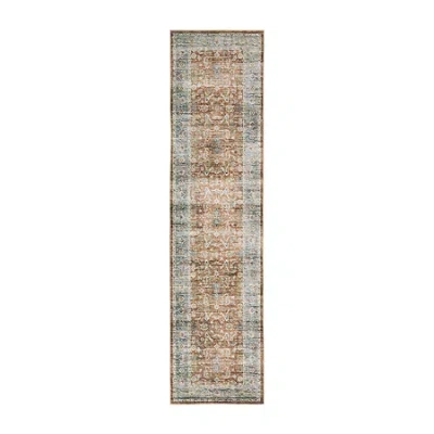 Covington Home Chelsea Distressed Oriental Washable 2'x8' Indoor Rectangular Runner In Brown