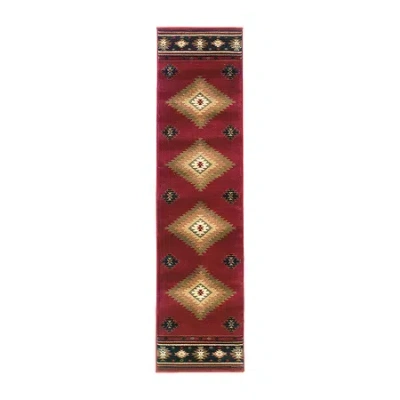 Covington Home Harlow Southwest Lodge 22"x90" Indoor Rectangular Runner In Red