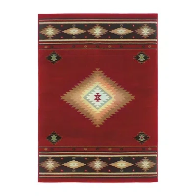 Covington Home Harlow Southwest Lodge 46"x65" Indoor Rectangular Accent Rug In Red