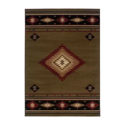 Covington Home Harlow Southwest Lodge Indoor Rectangular Area Rug In Green