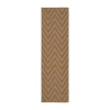 Covington Home Kehlani Chevron Stripe 2'3"x7'6" Indoor Outdoor Rectangular Runner In Brown