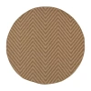 Covington Home Kehlani Chevron Stripe 7'10"x7'10" Indoor Outdoor Round Area Rug In Brown