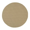 Covington Home Kehlani Flat Woven Solid 7'10"x7'10" Indoor Outdoor Round Area Rug In Brown