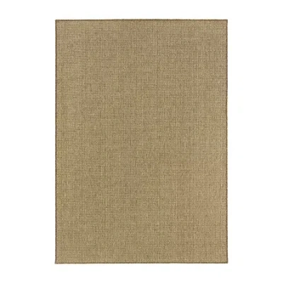 Covington Home Kehlani Flat Woven Solid Indoor Outdoor Rectangular Area Rug In Brown