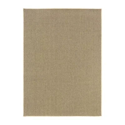 Covington Home Kehlani Flat Woven Solid Indoor Outdoor Rectangular Area Rug In Brown