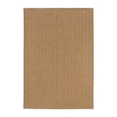 Covington Home Kehlani Vertical Stripe Indoor Outdoor Rectangular Area Rug In Brown