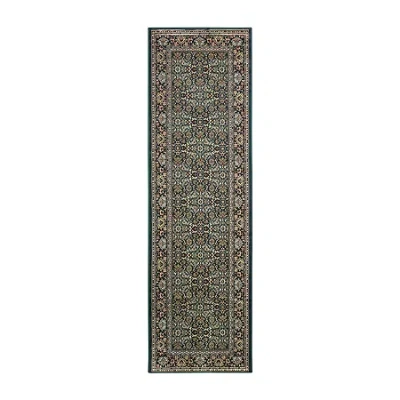 Covington Home Kerman Traditional Bordered 27" X 90" Indoor Rectangular Runner In Blue