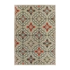 Covington Home Long Island Floral Lattice 39" X 60" Indoor Outdoor Rectangular Accent Rug In Gray