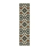 Covington Home Long Island Tribal Diamonds 22"x90" Indoor Outdoor Rectangular Runner In Gray