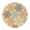 Covington Home Majorca Floral Medallions 7'x7' Indoor Outdoor Round Area Rug In Sand
