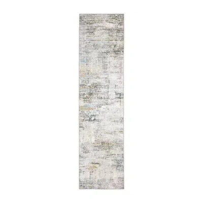 Covington Home Marcel Distressed Marble 24"x96" Indoor Rectangular Runner In Gray