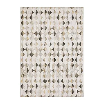 Covington Home Marcel Faux Hide Diamonds Indoor Rectangular Area Rug In Sand
