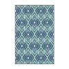 Covington Home Marquesas Diamond Ikat Indoor Outdoor Rectangular Area Rug In Blue
