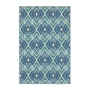 Covington Home Marquesas Diamond Ikat Indoor Outdoor Rectangular Area Rug In Blue
