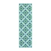 Covington Home Marquesas Floral Trellis 2'3"x7'6" Indoor Outdoor Rectangular Runner In Blue