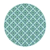 Covington Home Marquesas Floral Trellis 7'10"x7'10" Indoor Outdoor Round Area Rug In Blue