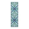 Covington Home Marquesas Medallion 2'3"x7'6" Indoor Outdoor Rectangular Runner In Blue