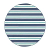 Covington Home Marquesas Striped 7'10"x7'10" Indoor Outdoor Round Area Rug In Blue