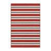 Covington Home Marquesas Striped Indoor Outdoor Rectangular Accent Rug In Red