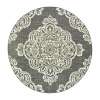 Covington Home Martinique Center Medallion 7'10" X 7'10" Indoor Outdoor Round Area Rug In Gray