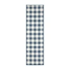 Covington Home Martinique Gingham Plaid 2'3"x7'6" Indoor Outdoor Rectangular Runner In Blue