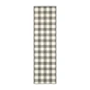 Covington Home Martinique Gingham Plaid 2'3"x7'6" Indoor Outdoor Rectangular Runner In Gray
