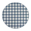 Covington Home Martinique Gingham Plaid 7'10" X 7'10" Indoor Outdoor Round Area Rug In Blue