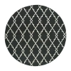 Covington Home Martinique Intricate Trellis 7'10" X 7'10" Indoor Outdoor Round Area Rug In Black
