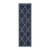 Covington Home Martinique Trellis 2'3"x7'6" Indoor Outdoor Rectangular Runner In Blue