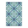 Covington Home Medallion Indoor Outdoor Rectangular Accent Rug In Blue