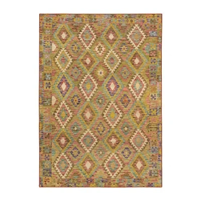 Covington Home Mirabelle Tribal Inspirations Geometric Washable Indoor Rectangular Area Rug In Yellow