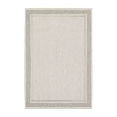 Covington Home Pamplona Casual Border 39" X 60" Indoor Outdoor Rectangular Accent Rug In White