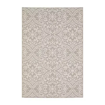 Covington Home Pamplona Damask Flatweave Indoor Outdoor Rectangular Area Rug In Gray