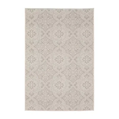 Covington Home Pamplona Floral Trellis 39" X 60" Indoor Outdoor Rectangular Accent Rug In White