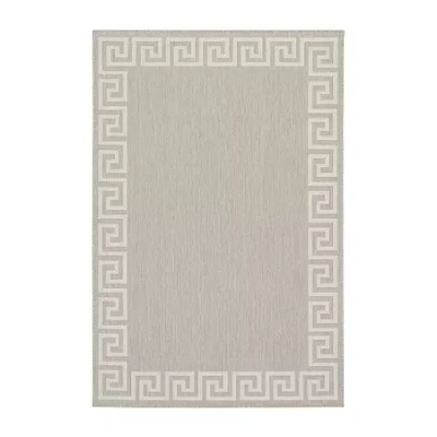 Covington Home Pamplona Greek Key Border Indoor Outdoor Rectangular Area Rug In Gray