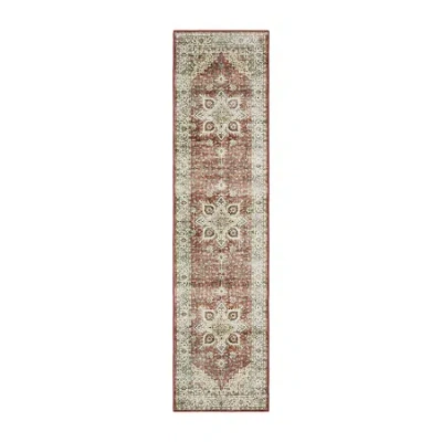 Covington Home Savannah Medallion 24"x96" Indoor Rectangular Runner In Red