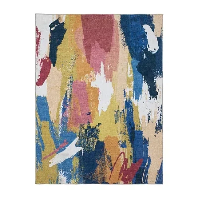 Covington Home Savannah Paint Indoor Rectangular Accent Rug In Blue