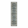 Covington Home Savannah Vintage Bordered 24"x96" Indoor Rectangular Runner In Blue