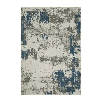 Covington Home Trieste Distressed Abstract Indoor Outdoor Rectangular Area Rug In Gray