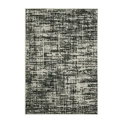 Covington Home Trieste Etching Abstract Indoor Outdoor Rectangular Area Rug In Black