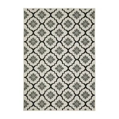 Covington Home Trieste Moroccan Lattice Geometric Indoor Outdoor Rectangular Area Rug In Gray