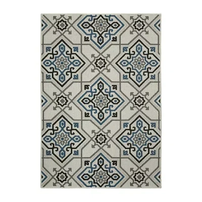 Covington Home Trieste Star Medallion Indoor Outdoor Rectangular Area Rug In Gray