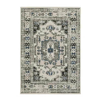 Covington Home Trieste Vintage Medallion Indoor Outdoor Rectangular Area Rug In Gray