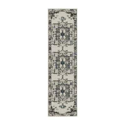 Covington Home Trieste Vintage Medallion Indoor Outdoor Rectangular Runner In Gray