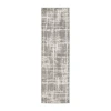 Covington Home Vienna Abstract Etchings 27"x90" Indoor Rectangular Runner In Gray